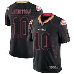 Limited Men's Jimmy Garoppolo Lights Out Black Jersey - #10 Football San Francisco 49ers Rush