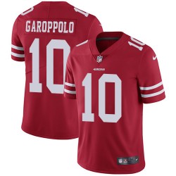Limited Men's Jimmy Garoppolo Red Home Jersey - #10 Football San Francisco 49ers Vapor Untouchable