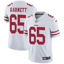 Limited Men's Joshua Garnett White Road Jersey - #65 Football San Francisco 49ers Vapor Untouchable