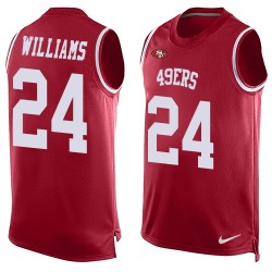 Limited Men's K'Waun Williams Red Jersey - #24 Football San Francisco 49ers Player Name & Number Tank Top