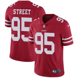 Limited Men's Kentavius Street Red Home Jersey - #95 Football San Francisco 49ers Vapor Untouchable