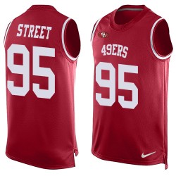 Limited Men's Kentavius Street Red Jersey - #95 Football San Francisco 49ers Player Name & Number Tank Top