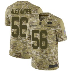Limited Men's Kwon Alexander Camo Jersey - #56 Football San Francisco 49ers 2018 Salute to Service