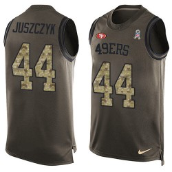 Limited Men's Kyle Juszczyk Green Jersey - #44 Football San Francisco 49ers Salute to Service Tank Top