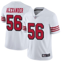 Limited Men's Kwon Alexander White Jersey - #56 Football San Francisco 49ers Rush Vapor Untouchable