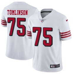 Limited Men's Laken Tomlinson White Jersey - #75 Football San Francisco 49ers Rush Vapor Untouchable