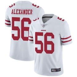 Limited Men's Kwon Alexander White Road Jersey - #56 Football San Francisco 49ers Vapor Untouchable