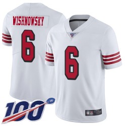 Limited Men's Mitch Wishnowsky White Jersey - #6 Football San Francisco 49ers 100th Season Rush Vapor Untouchable