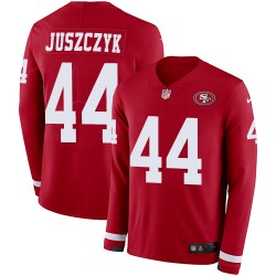 Limited Men's Kyle Juszczyk Red Jersey - #44 Football San Francisco 49ers Therma Long Sleeve
