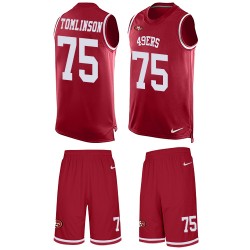 Limited Men's Laken Tomlinson Red Jersey - #75 Football San Francisco 49ers Tank Top Suit