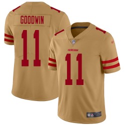 Limited Men's Marquise Goodwin Gold Jersey - #11 Football San Francisco 49ers Inverted Legend