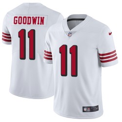 Limited Men's Marquise Goodwin White Jersey - #11 Football San Francisco 49ers Rush Vapor Untouchable
