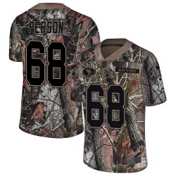 Limited Men's Mike Person Camo Jersey - #68 Football San Francisco 49ers Rush Realtree