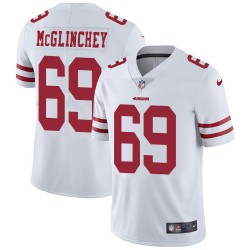 Limited Men's Mike McGlinchey White Road Jersey - #69 Football San Francisco 49ers Vapor Untouchable