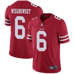 Limited Men's Mitch Wishnowsky Red Home Jersey - #6 Football San Francisco 49ers Vapor Untouchable
