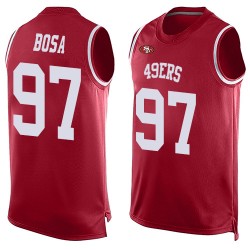 Limited Men's Nick Bosa Red Jersey - #97 Football San Francisco 49ers Player Name & Number Tank Top