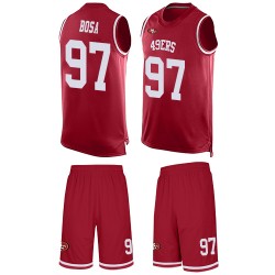 Limited Men's Nick Bosa Red Jersey - #97 Football San Francisco 49ers Tank Top Suit