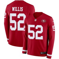 Limited Men's Patrick Willis Red Jersey - #52 Football San Francisco 49ers Therma Long Sleeve