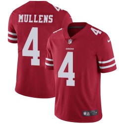 Limited Men's Nick Mullens Red Home Jersey - #4 Football San Francisco 49ers Vapor Untouchable