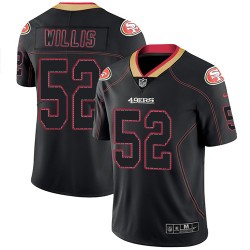 Limited Men's Patrick Willis Lights Out Black Jersey - #52 Football San Francisco 49ers Rush