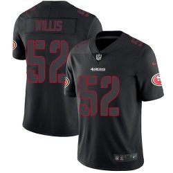 Limited Men's Patrick Willis Black Jersey - #52 Football San Francisco 49ers Rush Impact