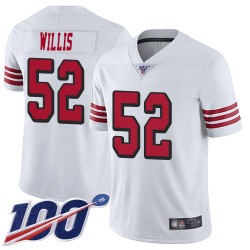 Limited Men's Patrick Willis White Jersey - #52 Football San Francisco 49ers 100th Season Rush Vapor Untouchable