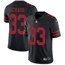 Limited Men's Roger Craig Black Alternate Jersey - #33 Football San Francisco 49ers Vapor Untouchable