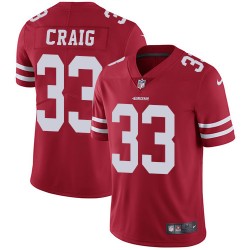 Limited Men's Roger Craig Red Home Jersey - #33 Football San Francisco 49ers Vapor Untouchable