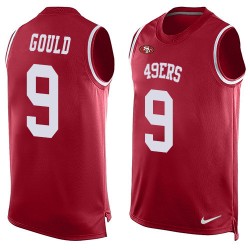 Limited Men's Robbie Gould Red Jersey - #9 Football San Francisco 49ers Player Name & Number Tank Top
