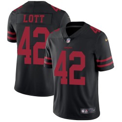 Limited Men's Ronnie Lott Black Alternate Jersey - #42 Football San Francisco 49ers Vapor Untouchable