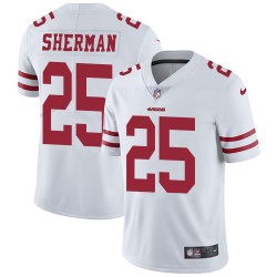 Limited Men's Richard Sherman White Road Jersey - #25 Football San Francisco 49ers Vapor Untouchable