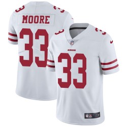Limited Men's Tarvarius Moore White Road Jersey - #33 Football San Francisco 49ers Vapor Untouchable