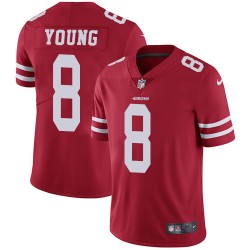 Limited Men's Steve Young Red Home Jersey - #8 Football San Francisco 49ers Vapor Untouchable