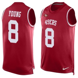 Limited Men's Steve Young Red Jersey - #8 Football San Francisco 49ers Player Name & Number Tank Top