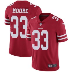 Limited Men's Tarvarius Moore Red Home Jersey - #33 Football San Francisco 49ers Vapor Untouchable