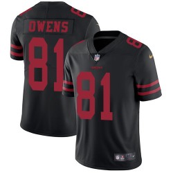 Limited Men's Terrell Owens Black Alternate Jersey - #81 Football San Francisco 49ers Vapor Untouchable