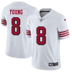 Limited Men's Steve Young White Jersey - #8 Football San Francisco 49ers Rush Vapor Untouchable