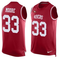 Limited Men's Tarvarius Moore Red Jersey - #33 Football San Francisco 49ers Player Name & Number Tank Top