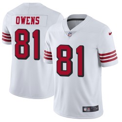 Limited Men's Terrell Owens White Jersey - #81 Football San Francisco 49ers Rush Vapor Untouchable