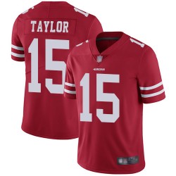 Limited Men's Trent Taylor Red Home Jersey - #15 Football San Francisco 49ers Vapor Untouchable