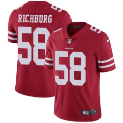 Limited Men's Weston Richburg Red Home Jersey - #58 Football San Francisco 49ers Vapor Untouchable