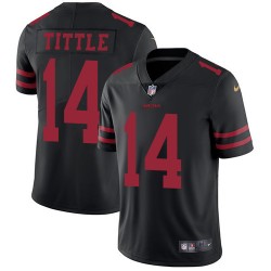 Limited Men's Y.A. Tittle Black Alternate Jersey - #14 Football San Francisco 49ers Vapor Untouchable