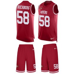 Limited Men's Weston Richburg Red Jersey - #58 Football San Francisco 49ers Tank Top Suit