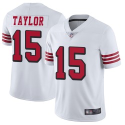 Limited Men's Trent Taylor White Jersey - #15 Football San Francisco 49ers Rush Vapor Untouchable