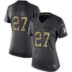 Limited Women's Adrian Colbert Black Jersey - #27 Football San Francisco 49ers 2016 Salute to Service