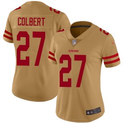 Limited Women's Adrian Colbert Gold Jersey - #27 Football San Francisco 49ers Inverted Legend