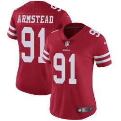 Limited Women's Arik Armstead Red Home Jersey - #91 Football San Francisco 49ers Vapor Untouchable