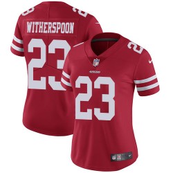 Limited Women's Ahkello Witherspoon Red Home Jersey - #23 Football San Francisco 49ers Vapor Untouchable