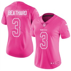 Limited Women's C. J. Beathard Pink Jersey - #3 Football San Francisco 49ers Rush Fashion