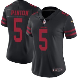 Limited Women's Bradley Pinion Black Alternate Jersey - #5 Football San Francisco 49ers Vapor Untouchable
